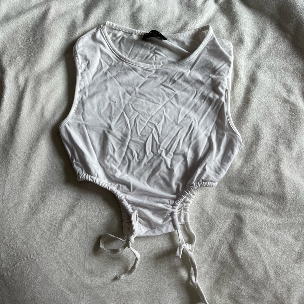 XXS White Fox Crop Top